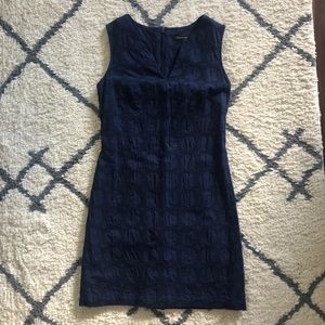 Navy blue eyelet dress